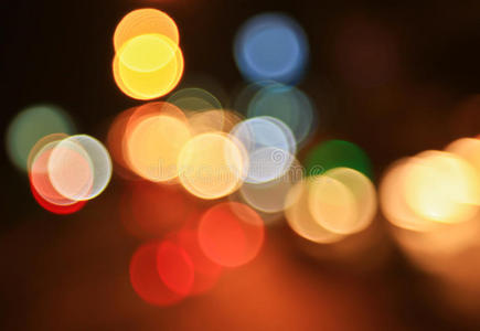 汽车灯Bokeh