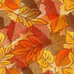秋叶无缝图案