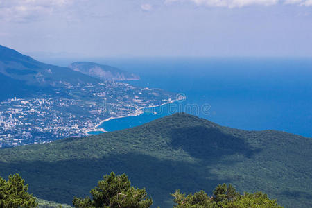 旅行 全景 情景 雅尔塔 培养基 海景 地平线 天空 高的