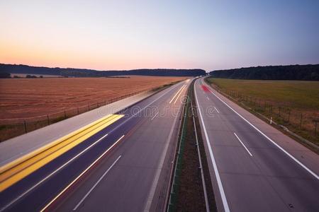 天亮 航运 行动 旅行 领域 日出 连接 汽车 公路 传送