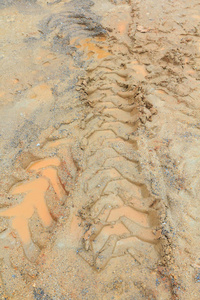 土地 地面 车道 打滑 拖拉机 汽车 印记 土壤 黏土 驱动