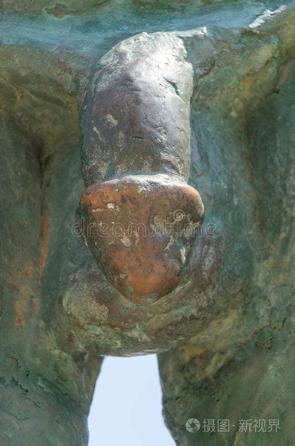 阴茎雕塑的细节凯撒利亚以色列