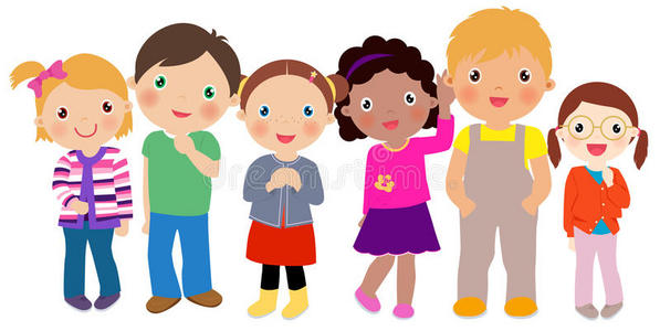 一群儿童手工图片