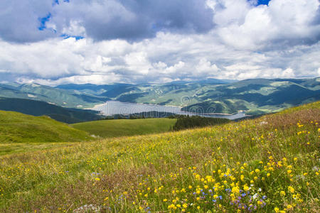 旅行 草地 维德拉 美女 莱克 小山 鬃毛 岩石 自然 罗马尼亚