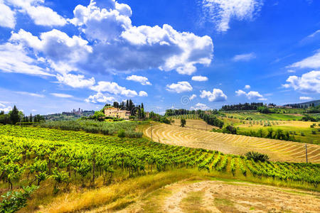 美丽的托斯卡纳景观。 意大利