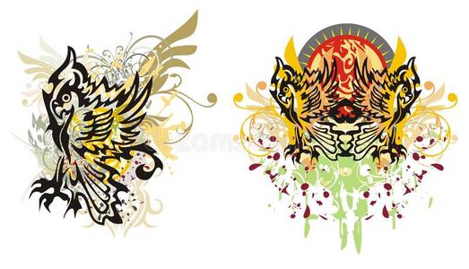 卷曲 美丽的 性格 插图 形式 马斯 幻想 要素 飞行 蝴蝶