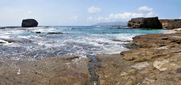 共和国 小岛 全景图 云景 地平线 公司 卡波 岩石 海湾