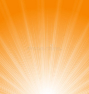 抽象橙色背景太阳光线
