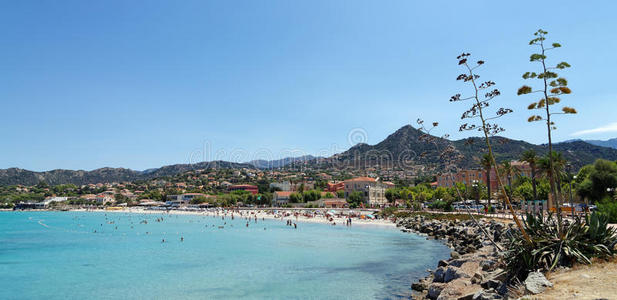 海岸 科西嘉岛 自然 旅行 欧洲 海滩 风景 法国 城市