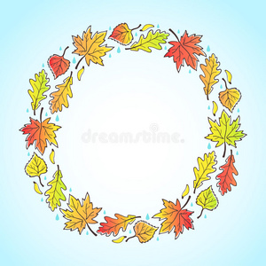 秋季圆形装饰框架