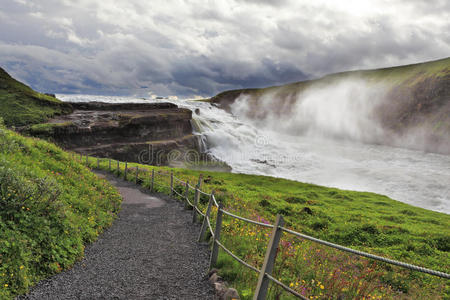 旅行 地标 流动的 美女 喷雾 冰岛 岩石 运动 太阳 极端