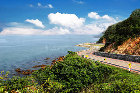 高地 空的 方向 危险 签名 海滩 沥青 岩石 风景 路线