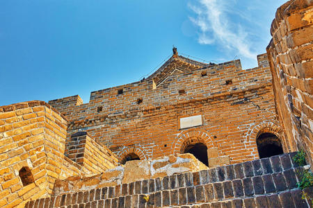 自然 慕田峪 金陵 梯子 中国人 伟大的 堡垒 全景图 小山