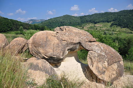 混凝土 风景 巴贝尔 土地 欧洲 近的 沙尘暴 罗马尼亚