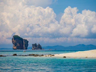 海岸 假期 海洋 泰国 克拉比 安达曼 美丽的 风景 泰语