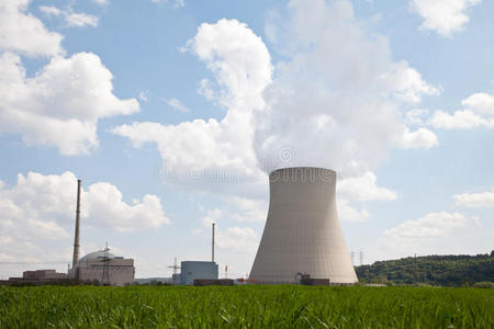 德国，Unterahrain，核电站的观点
