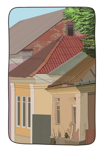 乡村 建筑 斯特雷 公寓 插图 房地产 建筑学 栅栏 欧洲