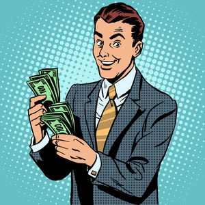 开心数钱表情包图片