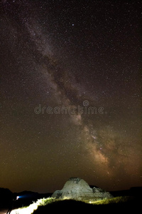 银河系 国家的 繁星 射击 发光 荒地 空气 多色 手电筒