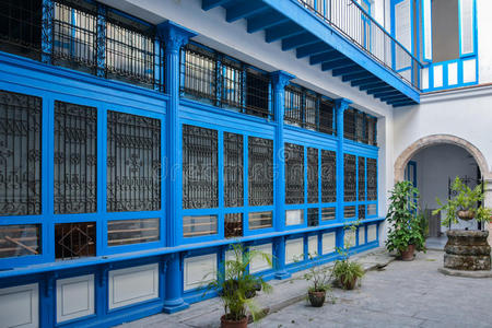 蓝色庭院，哈瓦那。 古巴