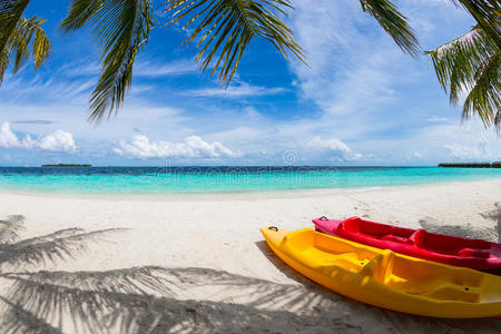 沙滩皮划艇照片