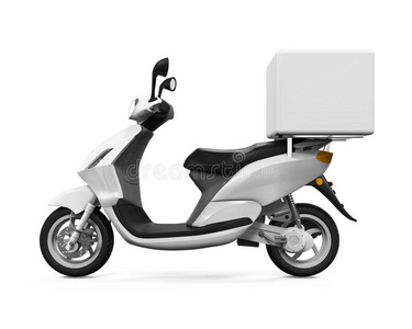 信使 司机 小型摩托车 服务 披萨 提供 传送 发动机 航运