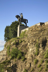 岩石 河岸 纪念碑 第比利斯 小山 格鲁吉亚语 格鲁吉亚