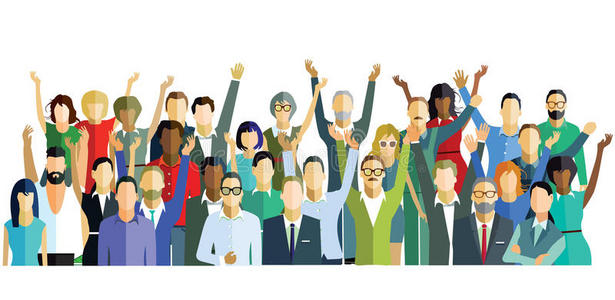 人群聚集图片-人群聚集素材-人群聚集插画-摄图新视界