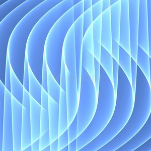 抽象蓝色背景。 明亮的蓝线。 蓝色的几何图案。 数字艺术