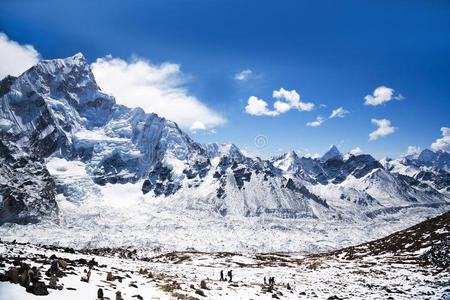 基础 小山 喜马拉雅山脉 雪崩 旅行 冒险 国家的 亚洲