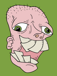 丑陋的卡通脸照片