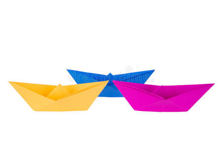 五颜六色的纸船