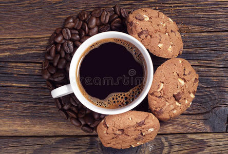 咖啡加饼干