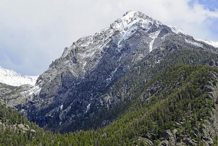 高山景观，桑克雷斯托山脉，科罗拉多州的岩石山