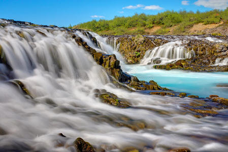 岩石 绿松石 地标 瀑布 旅行 阳光 美极了 冰岛语 冰川