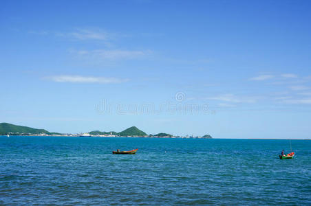 远景 土地 海洋 天空 盐水 钓鱼 场景 绿松石 旅行 泰国