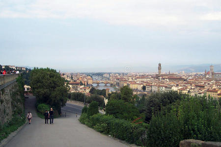 佛罗伦萨全景城市景观。