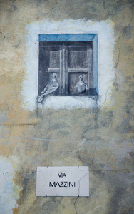 人们 意大利 壁画 城市景观 欧洲 艺术家 城市 房子 历史的