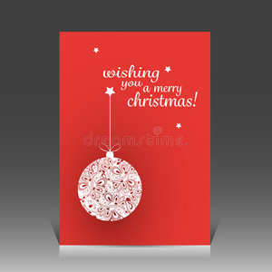 圣诞传单或封面设计模板