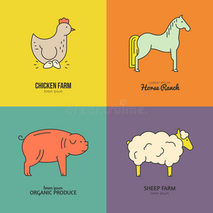 农场动物标志