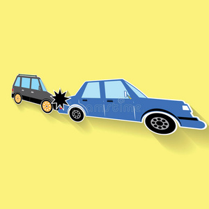 ar撞车追尾碰撞图标摆在侧面照片