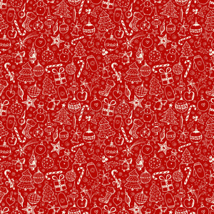 圣诞红色背景。 无缝图案。