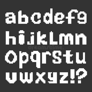 新漫画风格字母表风格像素艺术中的英文字母照片