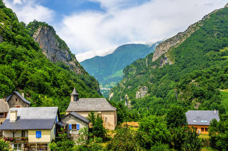 岩石 旅游业 夏天 高的 森林 法国人 比利牛斯山脉 风景