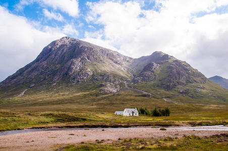 场景 小山 沼地 格伦 草地 香味剂 自然 领域 遥远的