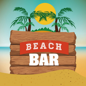 签名 棕榈树 目的地 假日 吸引力 加勒比 享受 乐趣 海滩