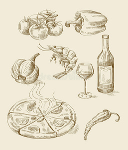 手帐食物简笔画图片