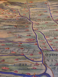 伦巴第与米兰的古代地图