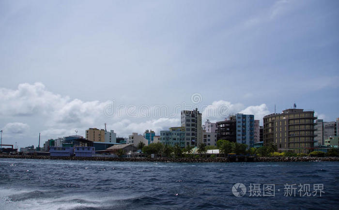 建筑 全景图 旅行 城市 马尔代夫 海洋 旅游业 建筑学