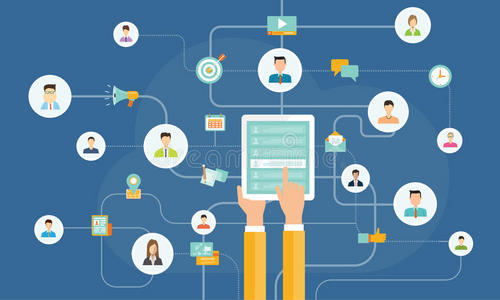 移动概念上的业务内容共享.移动社交网络连接.在线营销照片